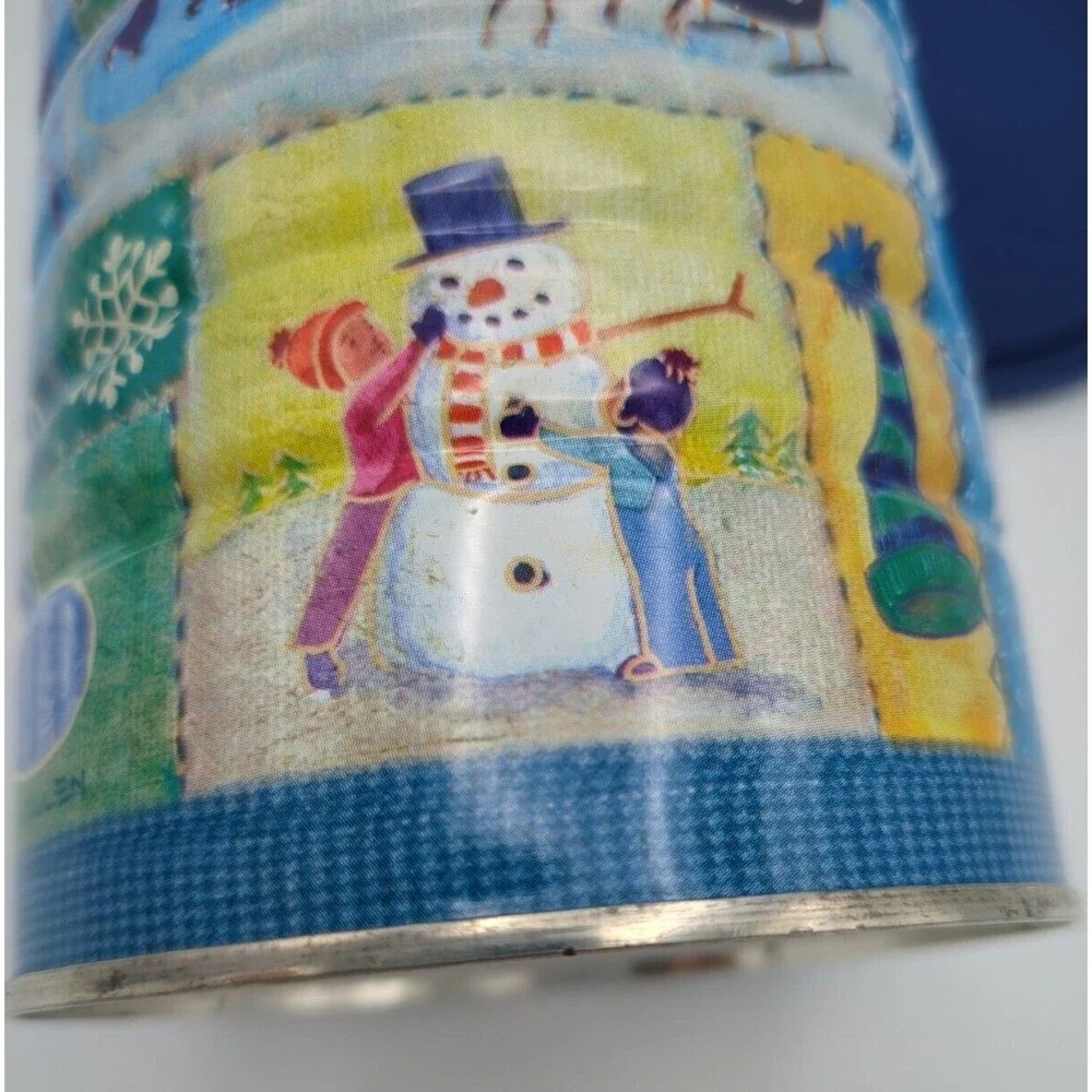 2004 Maxwell House Coffee Winter‎ Series Collectible Coffee Tin Blue Lid Vtg